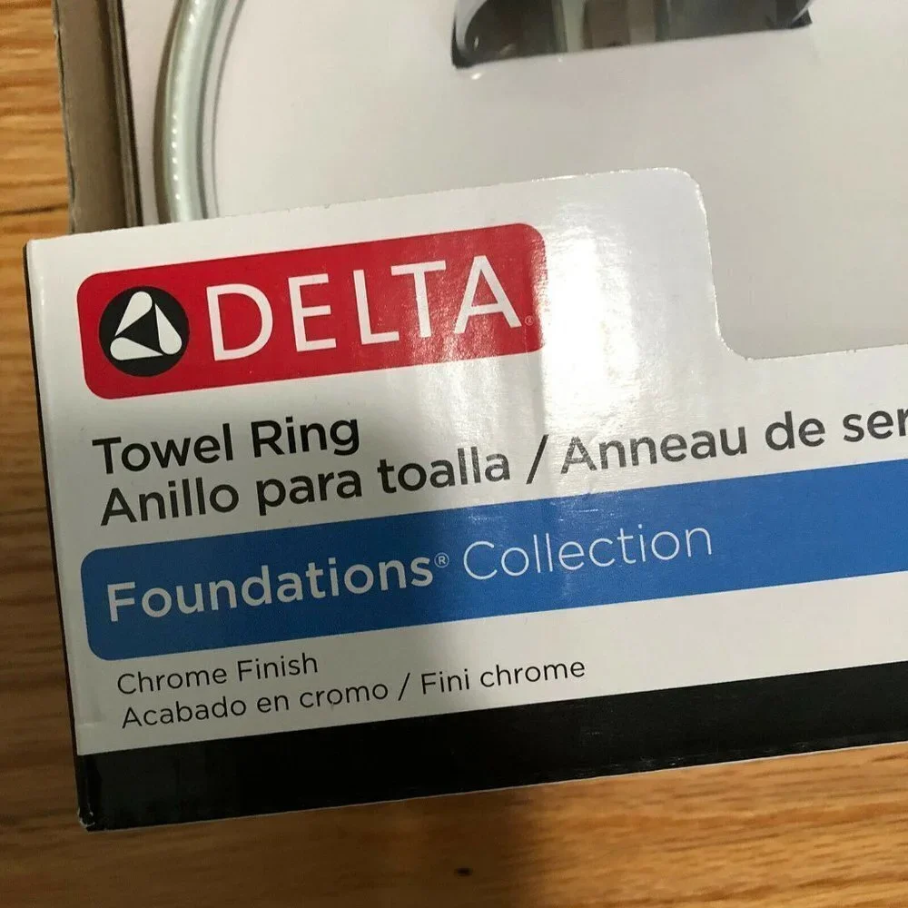 Delta FNDS46-PC Foundations Bath Towel Ring, Chrome Finish